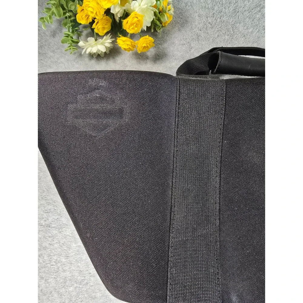 Harley Davidson Black Nylon Hard Saddlebag Liner Travel Bag Embroidered Logo